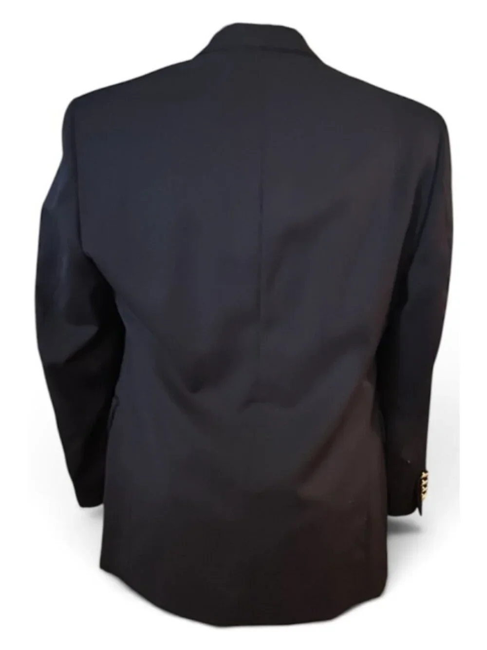 Ralph Lauren Mens 36S Navy 100% Wool Blazer Gold Crest Buttons